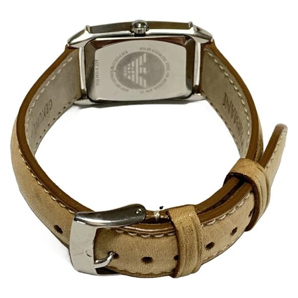 Auth EMPORIO ARMANI - AR-0236 Unconfirmed Beige Women's Wrist Watch - Picture 3 of 5